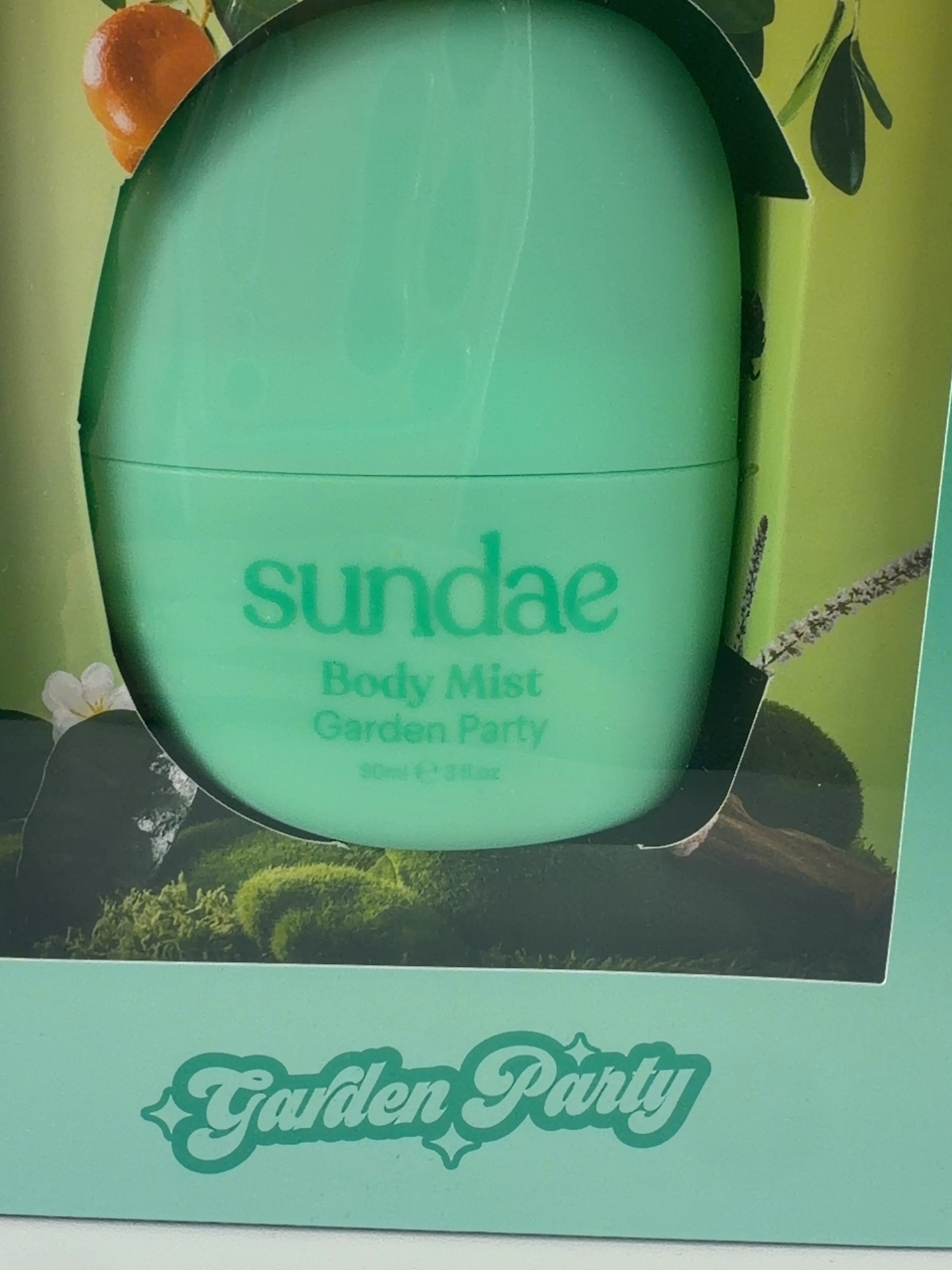 SUNDAE Body Mist Garden Part, size 90ml — label