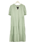 M&S Collection Green Check Tiered Dress  - Petite UK 16 — Front