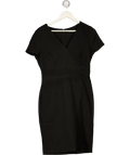 BEATRICE & GEORGE Black Quilted Detail Pencil Dress UK 12 — Front