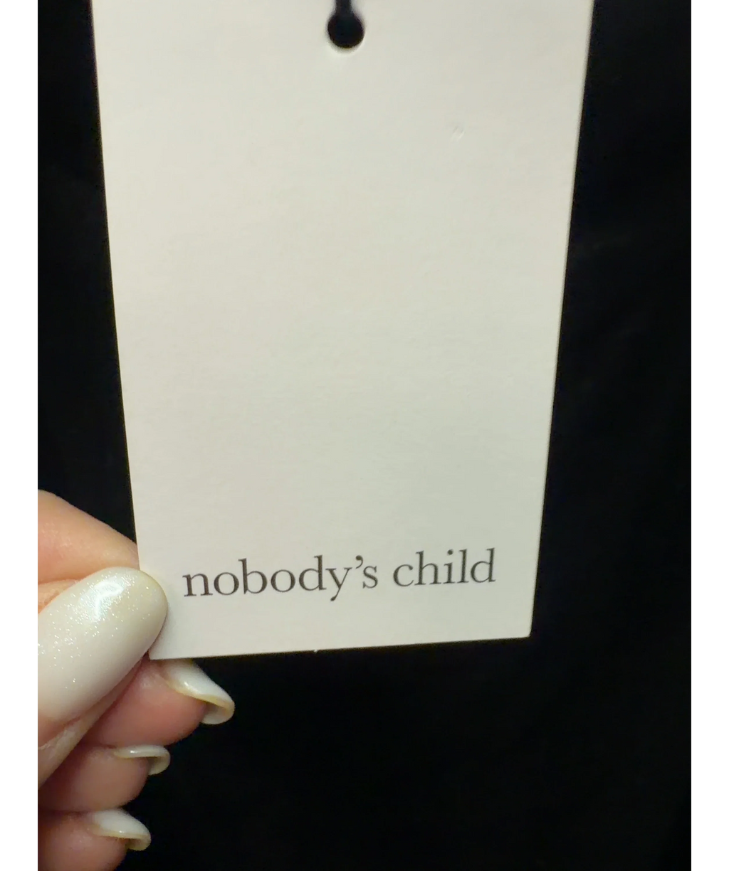 Nobody's Child Black Pippa Maxi Dress, size UK 10 — detail