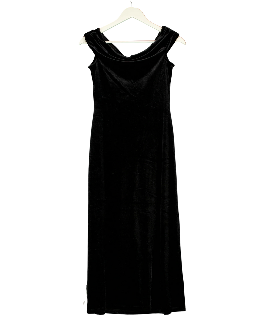 Nobody's Child Black Pippa Maxi Dress, size UK 10 — back