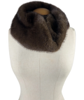 Unbranded Brown Brown Faux Fur Snood Scarf — front