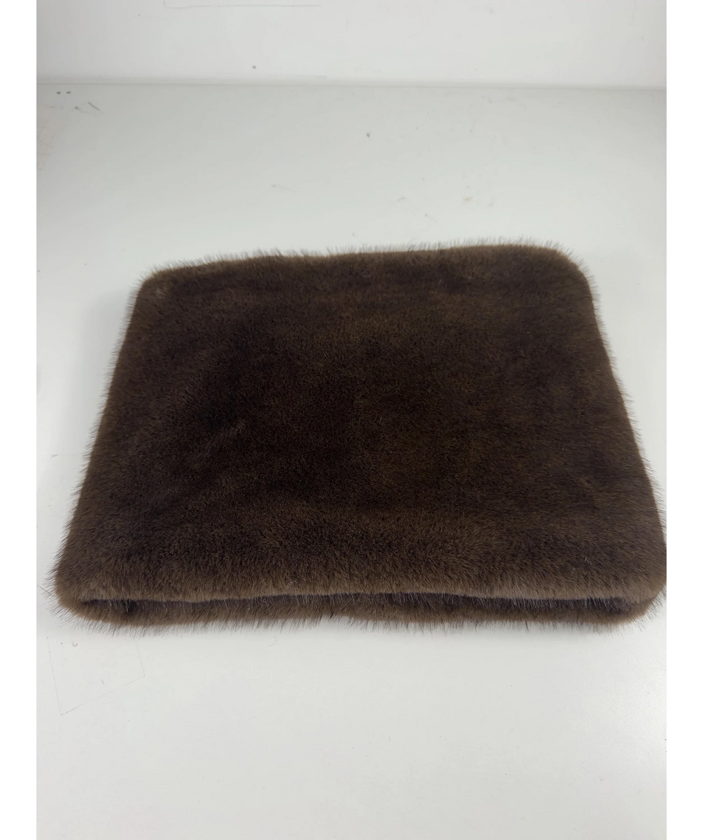 Brown Faux Fur Snood Scarf One Size — Brand