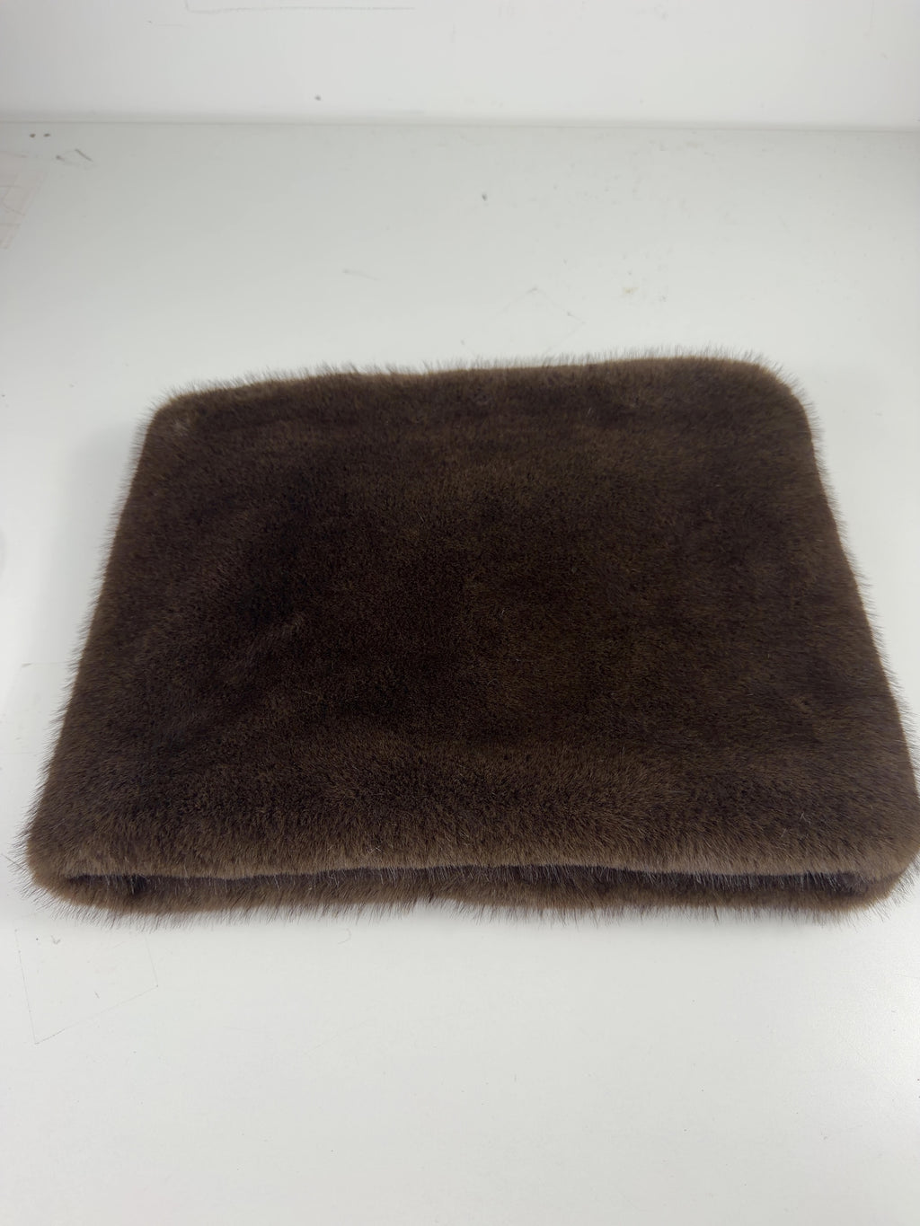 Unbranded Brown Brown Faux Fur Snood Scarf — detail