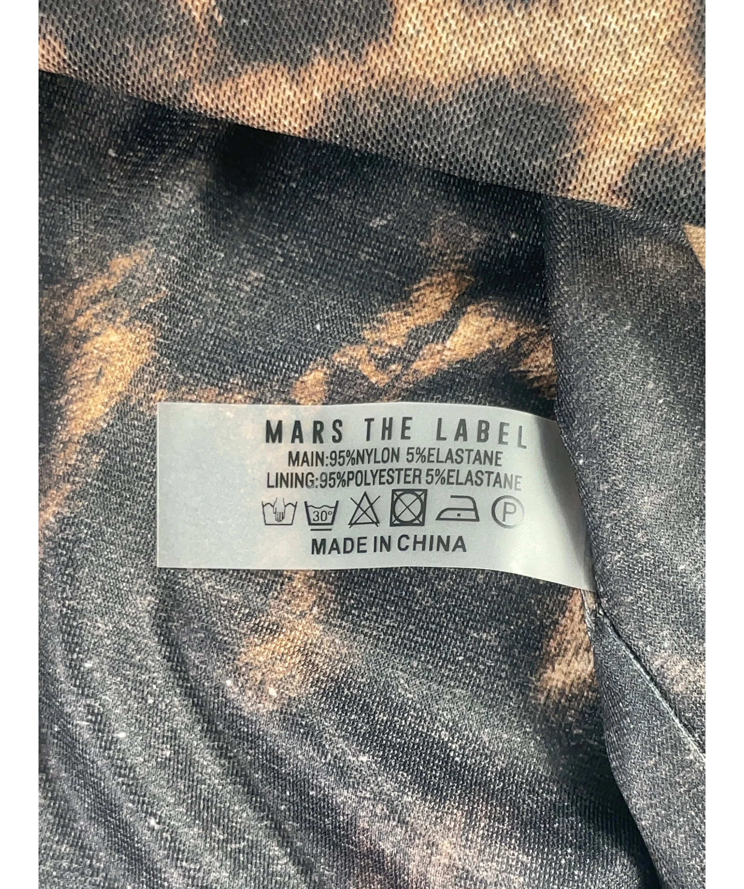 Mars the Label Black The Jayde Mini Skirt BROWN Leopard Prin, size UK 16 — label
