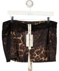 Mars the Label Black The Jayde Mini Skirt BROWN Leopard Prin, size UK 16 — front