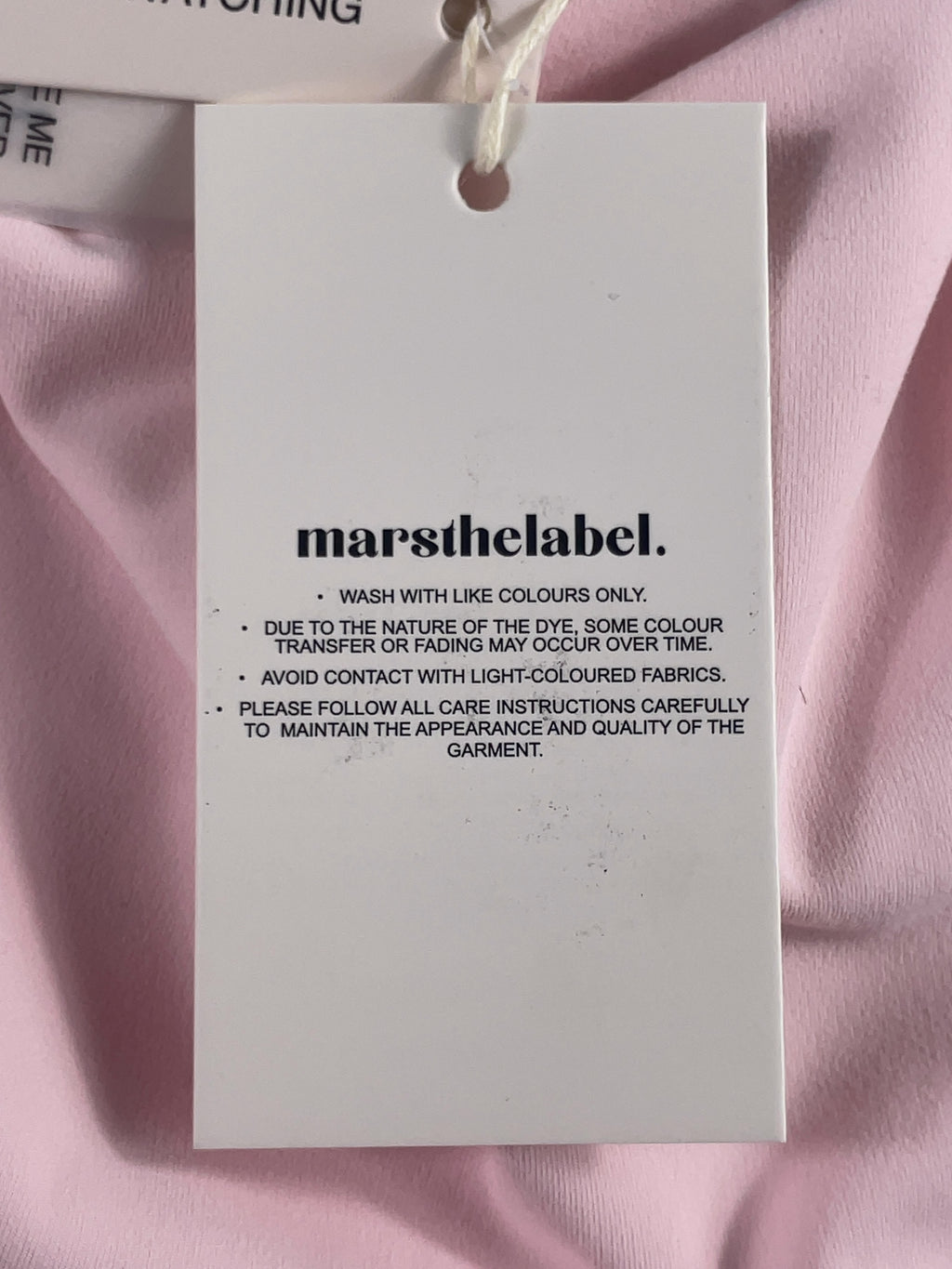 Mars the Label Pink The Maryam Capri Leggings Baby Pink, size UK 16 — label