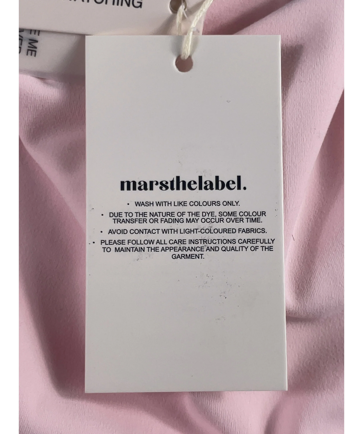 Mars the Label The Maryam Capri Leggings Baby Pink UK 16 — Materials