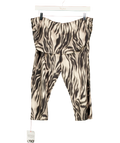 ASOS Black Foldover Skirt Zebra Print Capri Trousers, size UK L — front