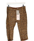 OH POLLY Orange Marlie Modal Capri Leggings Leopard, size UK XL — front