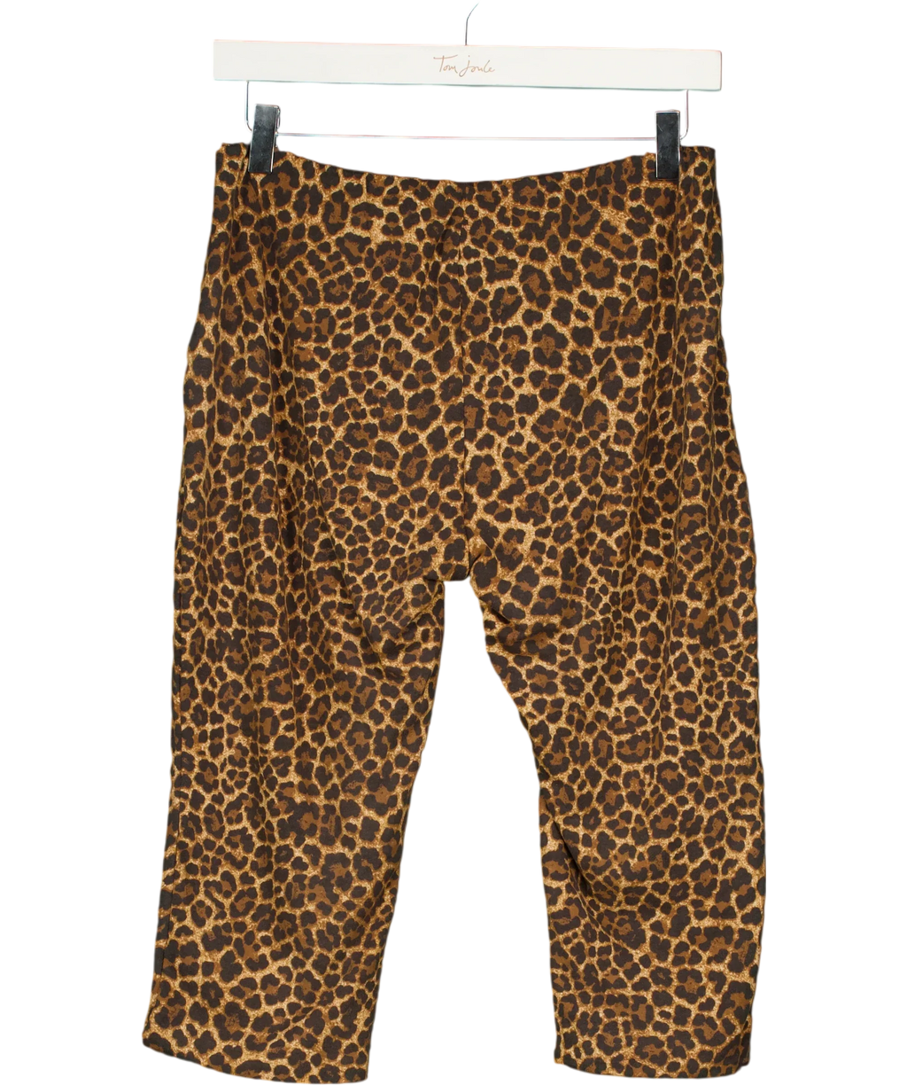 OH POLLY Orange Marlie Modal Capri Leggings Leopard, size UK XL — back