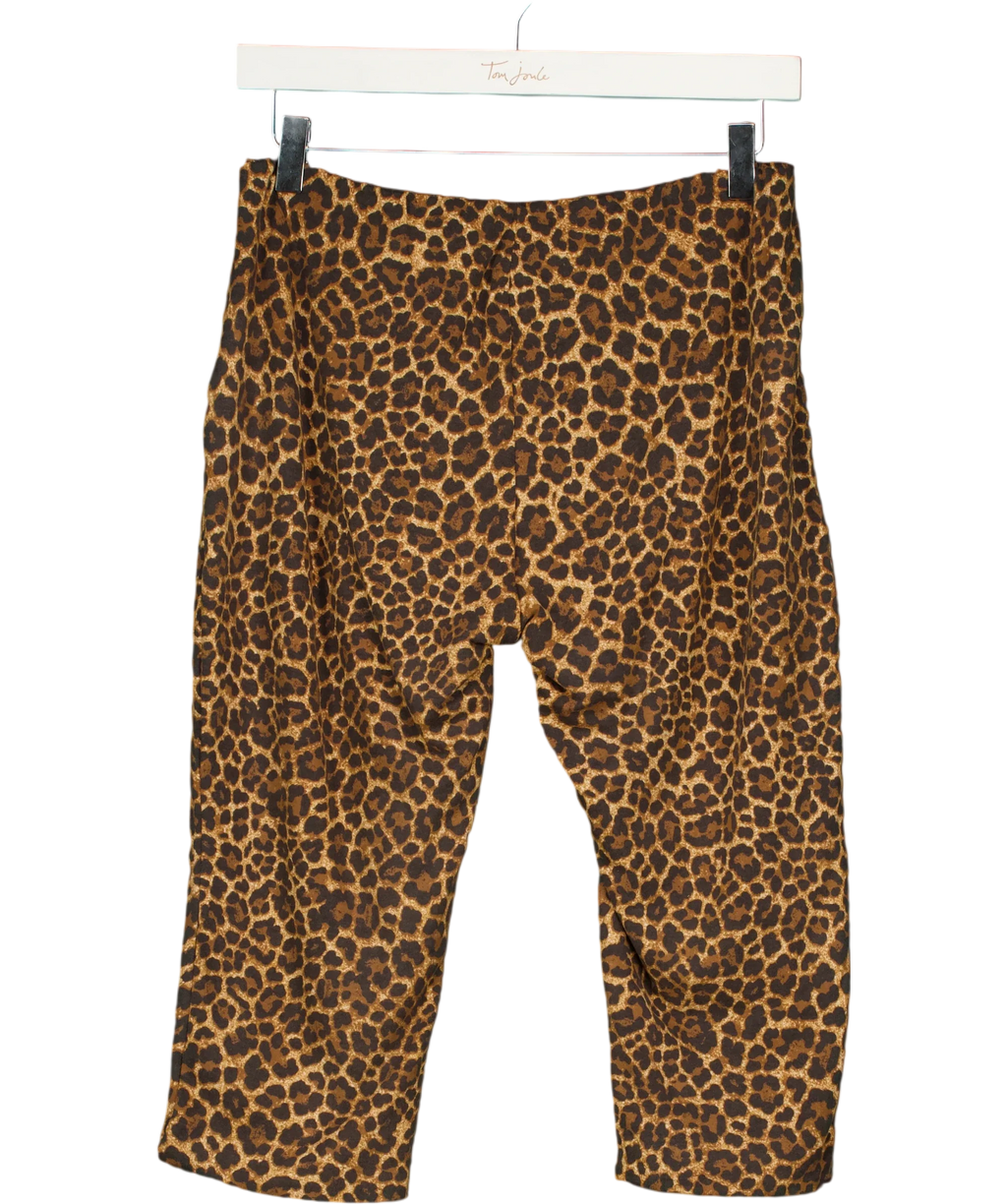 OH POLLY Orange Marlie Modal Capri Leggings Leopard, size UK XL — back