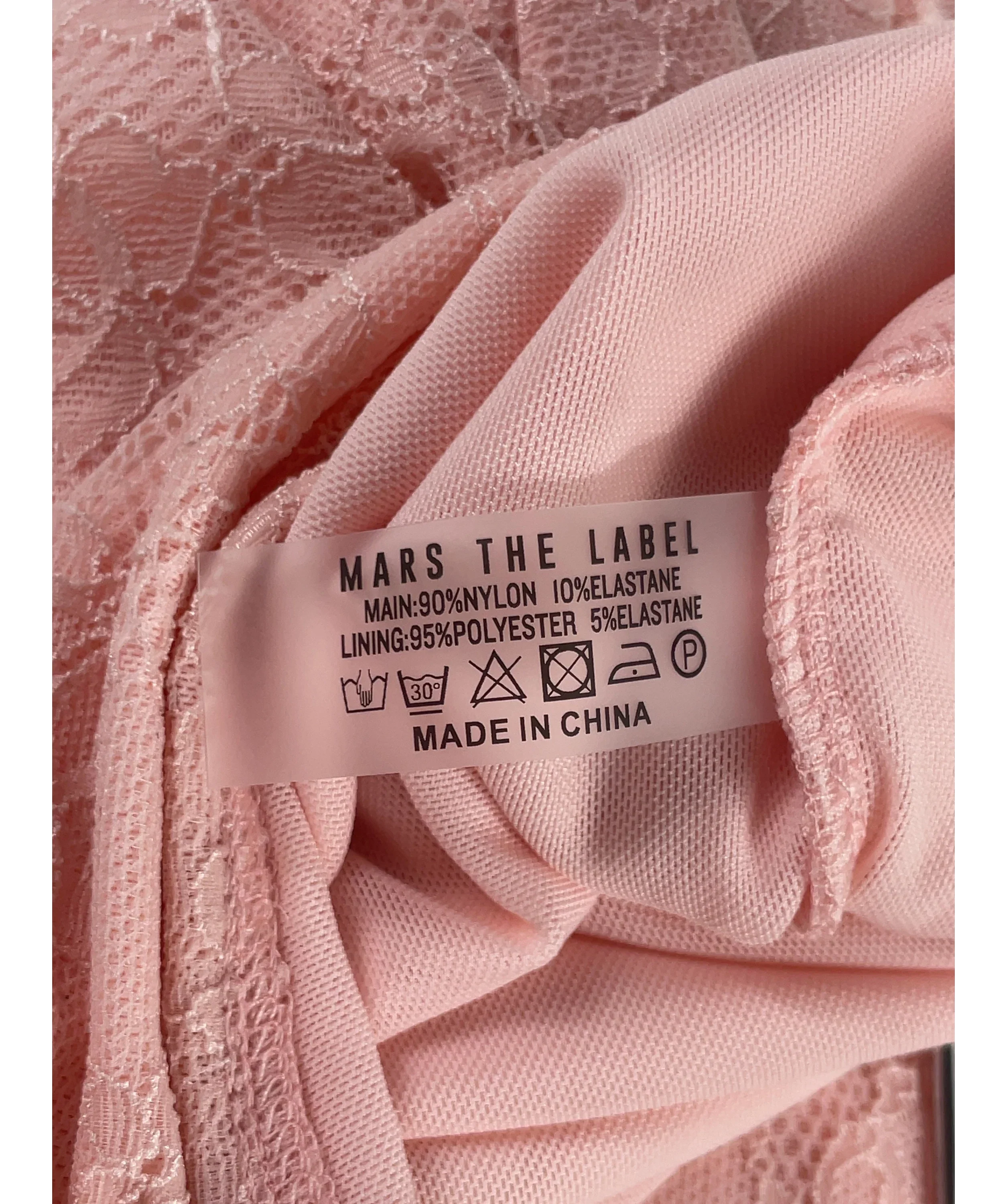 Mars the Label Pink l The Brielle Capri Bottoms in Baby Pink, size UK 16 — label