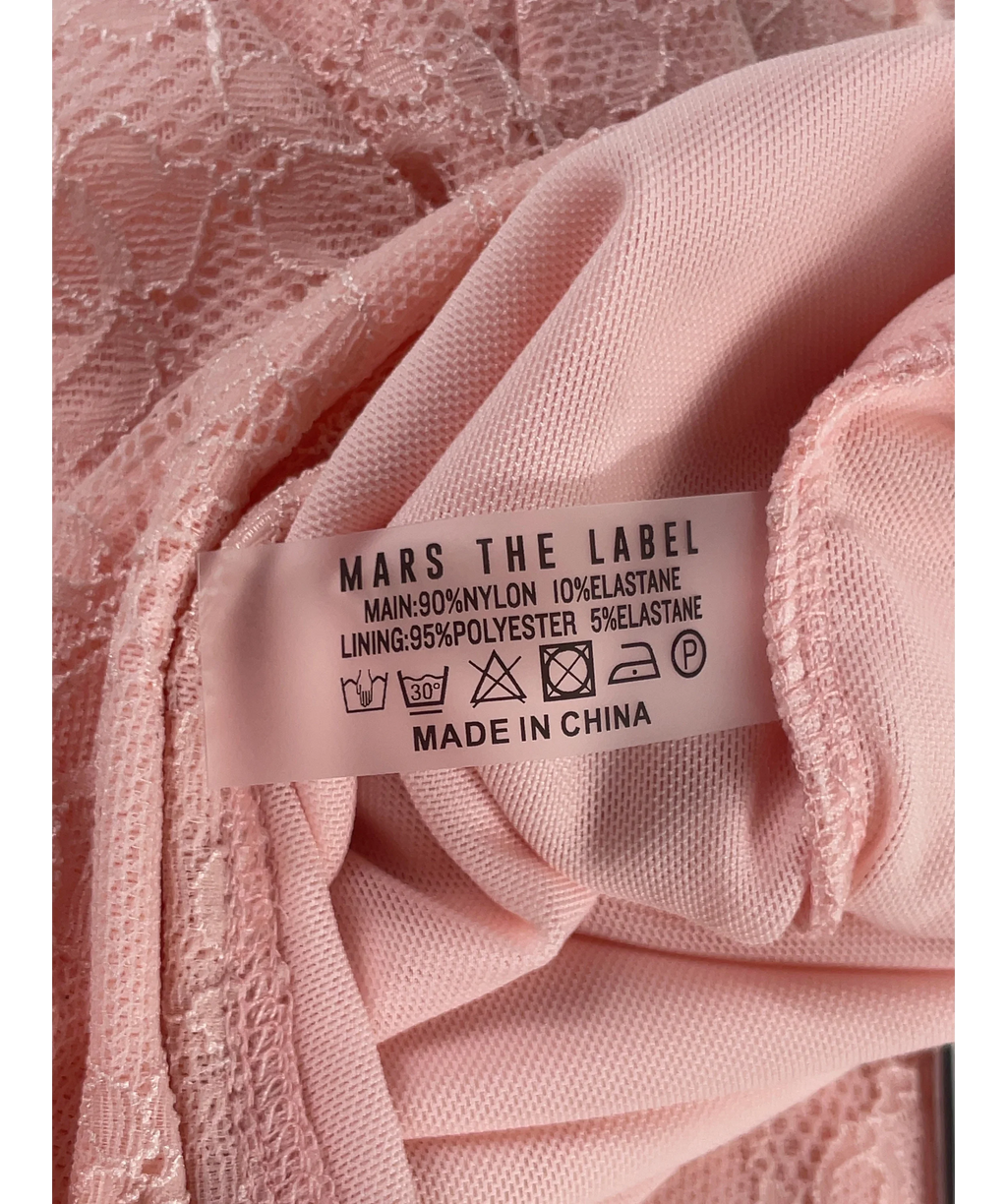 Mars the Label Pink l The Brielle Capri Bottoms in Baby Pink, size UK 16 — label