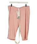 Mars the Label Pink l The Brielle Capri Bottoms in Baby Pink, size UK 16 — front