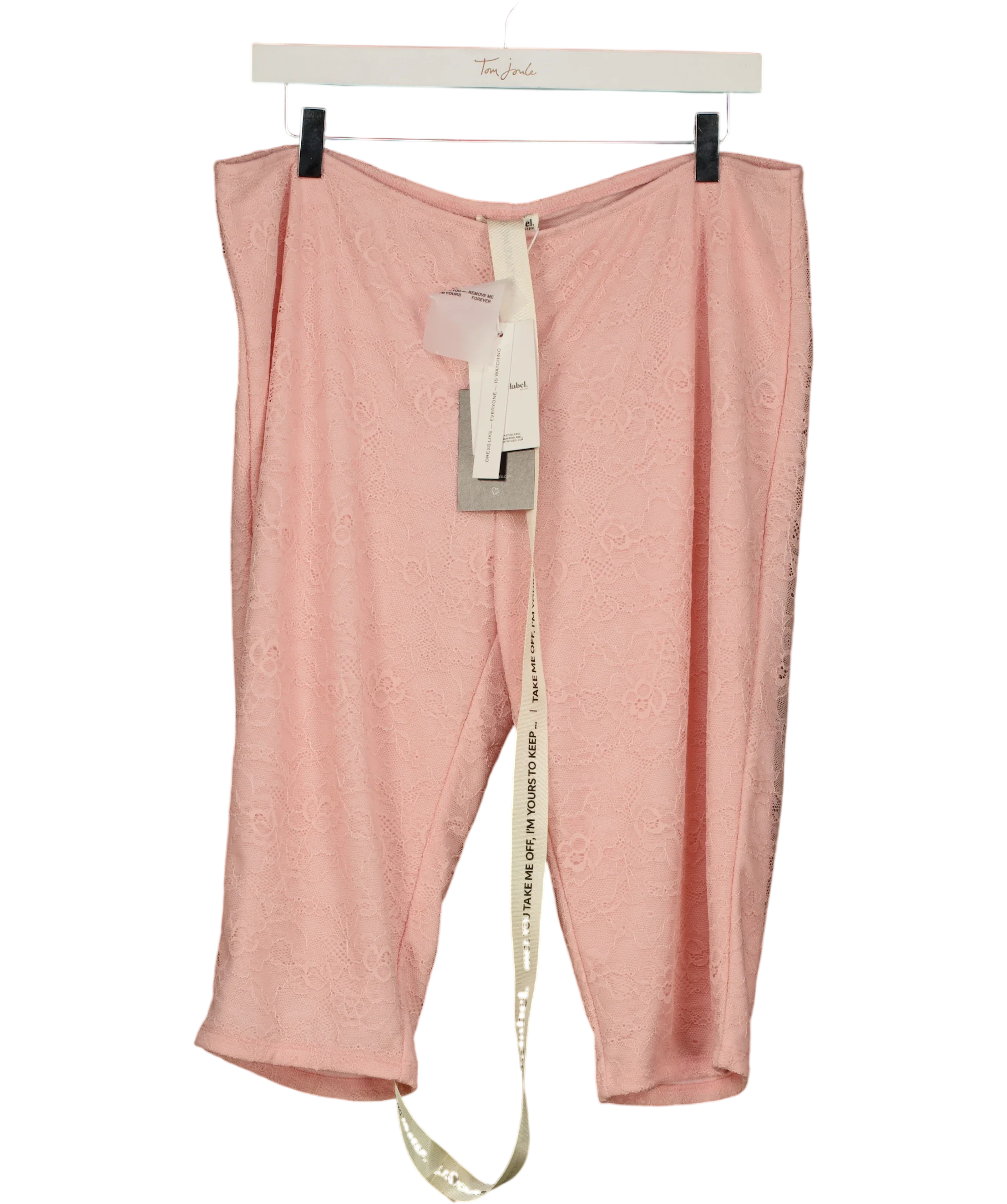 Mars the Label Pink l The Brielle Capri Bottoms in Baby Pink, size UK 16 — front