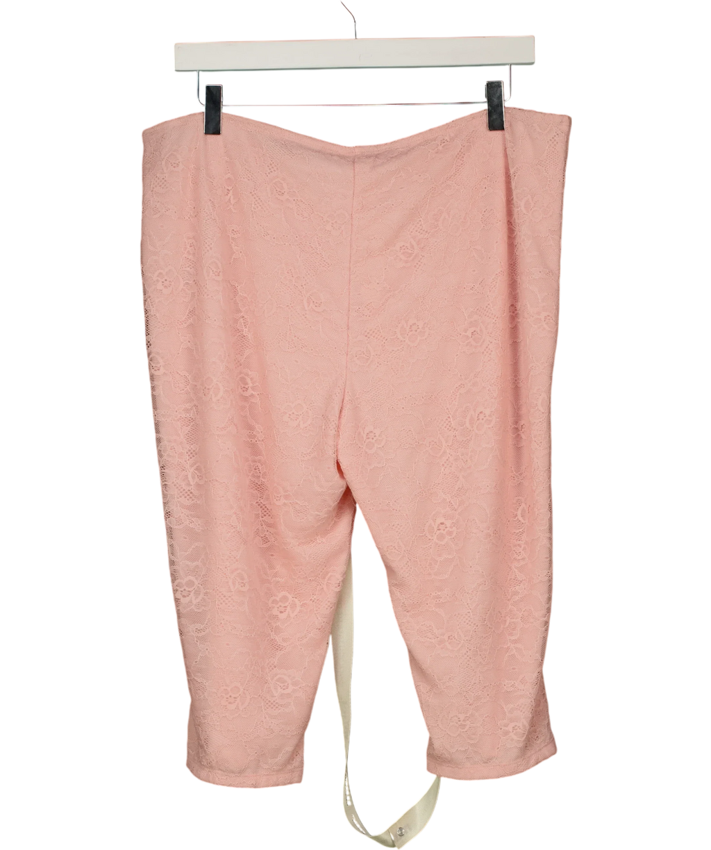 Mars the Label Pink l The Brielle Capri Bottoms in Baby Pink, size UK 16 — back