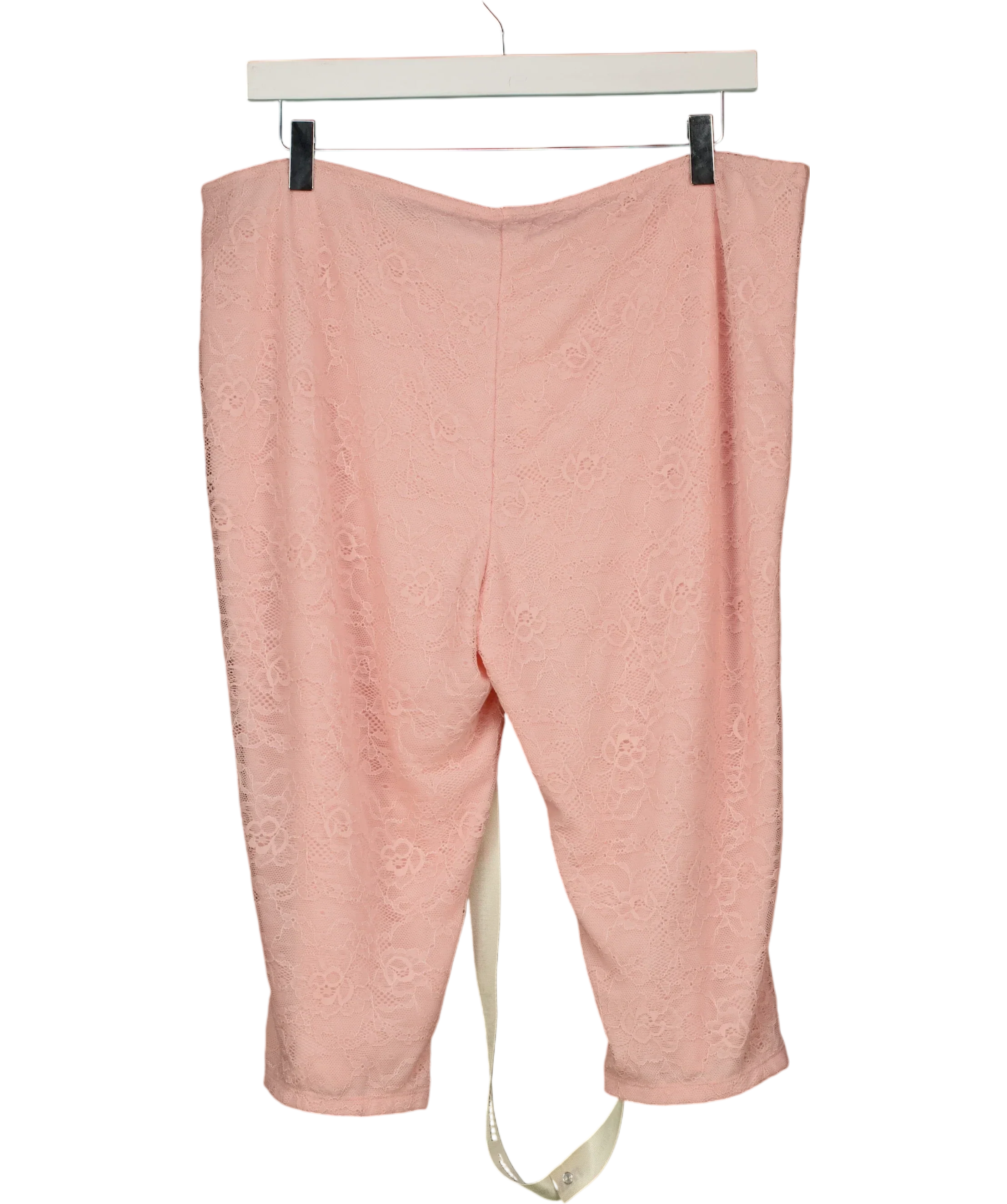 Mars the Label Pink l The Brielle Capri Bottoms in Baby Pink, size UK 16 — back