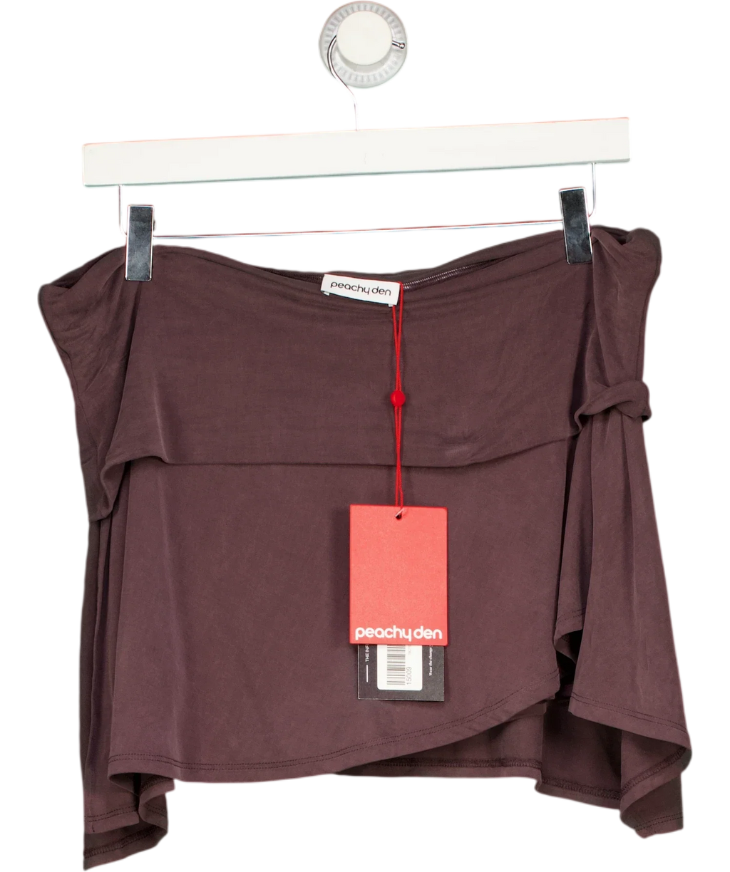 PEACHY DEN Purple Kylie Skort Cocoa  BROWN, size UK XL — front