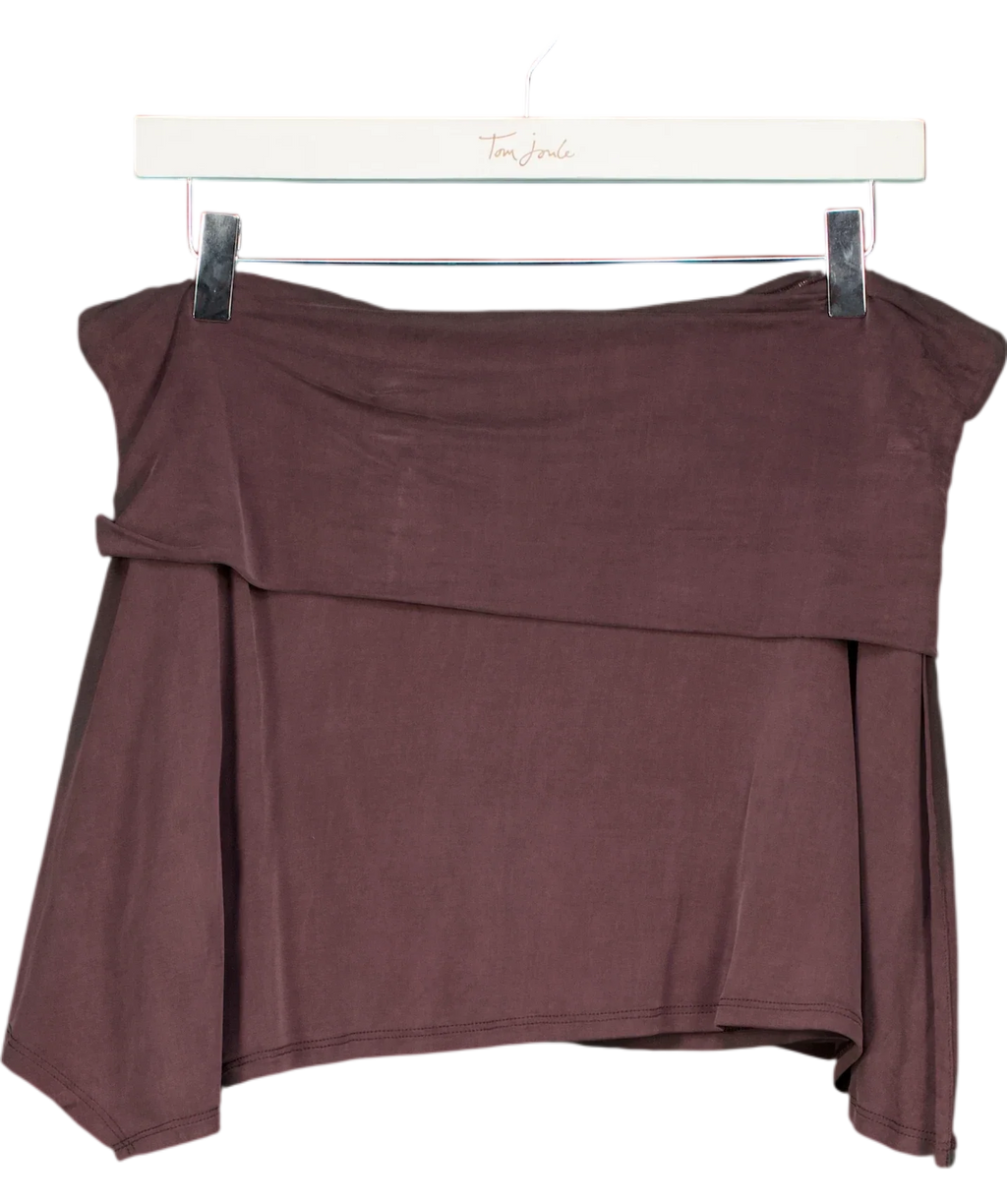 PEACHY DEN Purple Kylie Skort Cocoa  BROWN, size UK XL — back