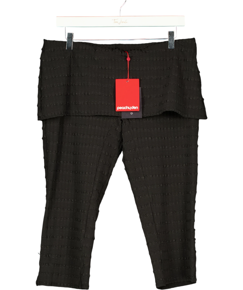 PEACHY DEN Black Cindy Skirt Capris Black, size UK XL — front