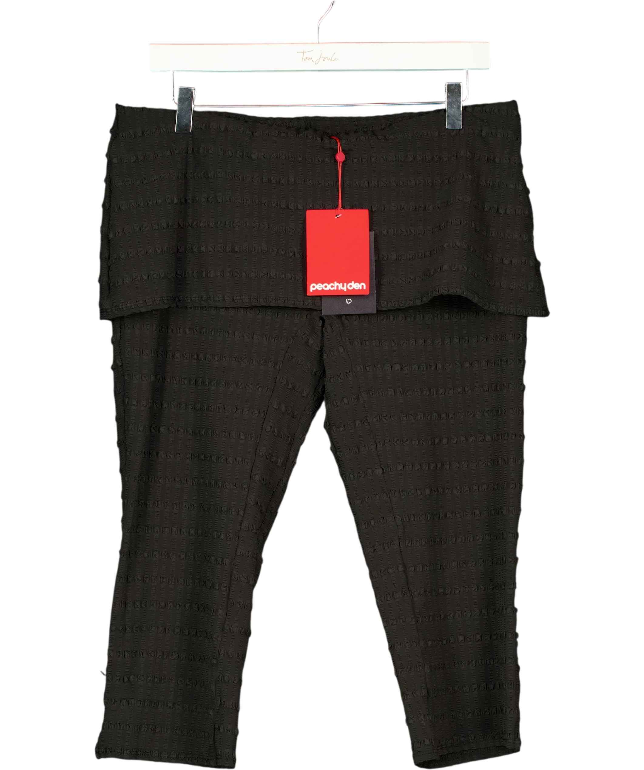 PEACHY DEN Black Cindy Skirt Capris Black, size UK XL — front