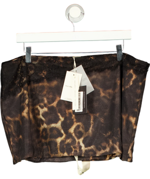 Mars the Label Black The Jayde Mini Skirt In Leopard Print UK 18