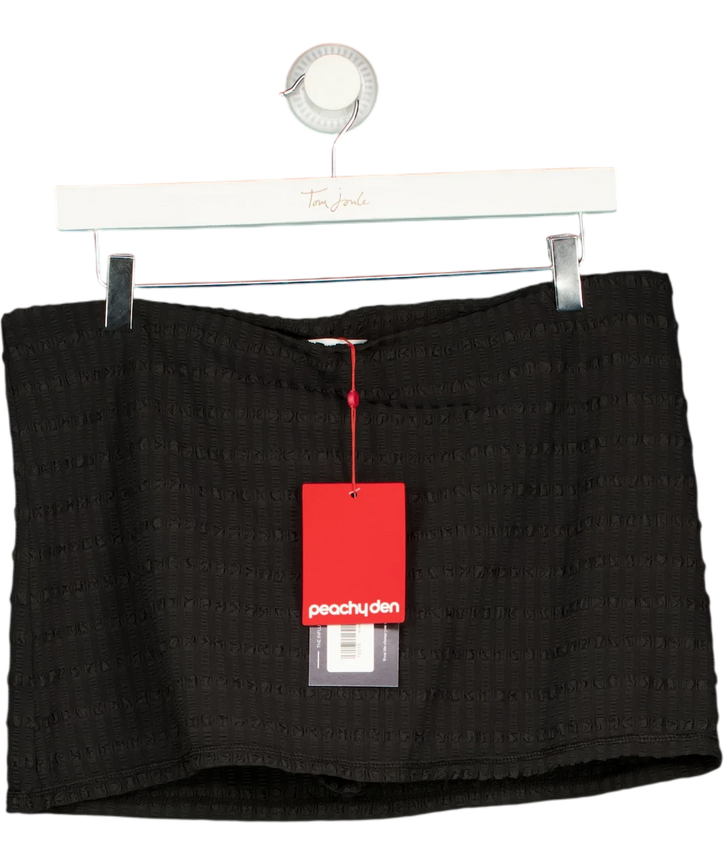 PEACHY DEN Black Cindy Mini Skort Black Size XL, size UK 14 — front