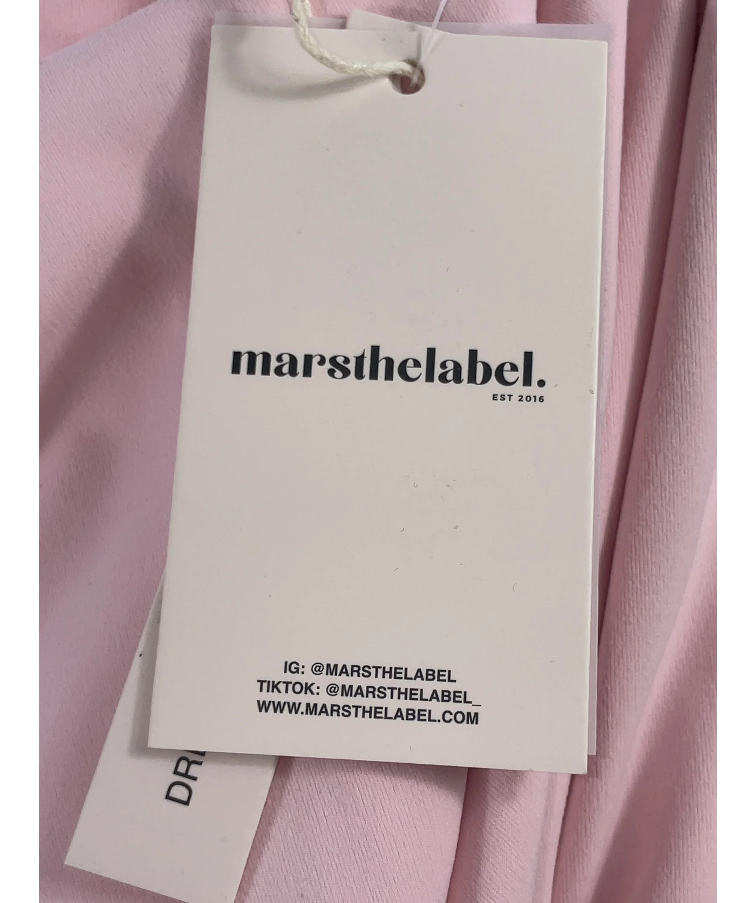 Mars the Label Pink The Maryam Capri Leggings in Baby Pink, size UK 18 — detail