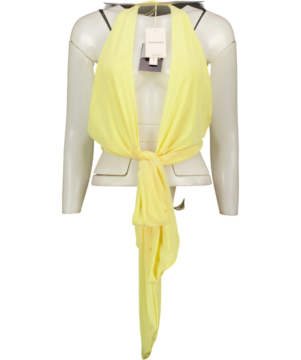 Mars the Label Yellow The Kellie Multiway Top Yellow, size UK 18 — front