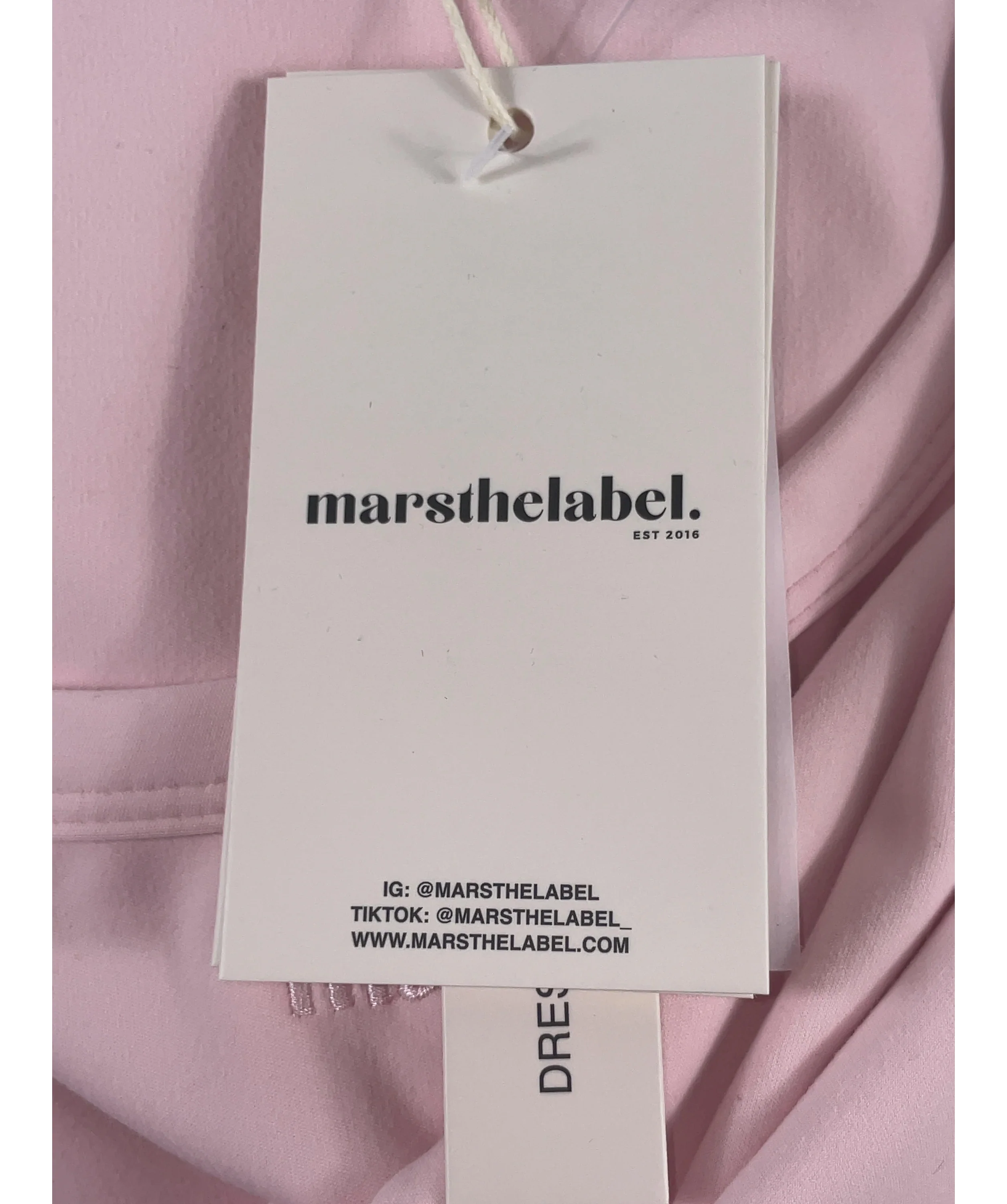 Mars the Label Pink The Sculpt Vest Top Baby Pink, size UK 16 — detail