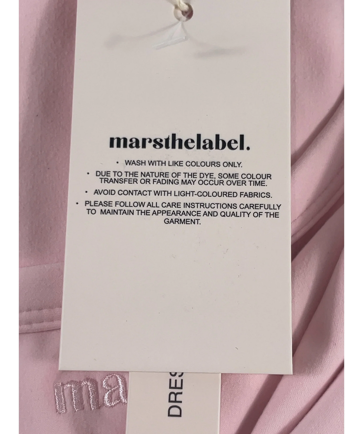 Mars the Label Pink The Sculpt Vest Top Baby Pink, size UK 16 — label