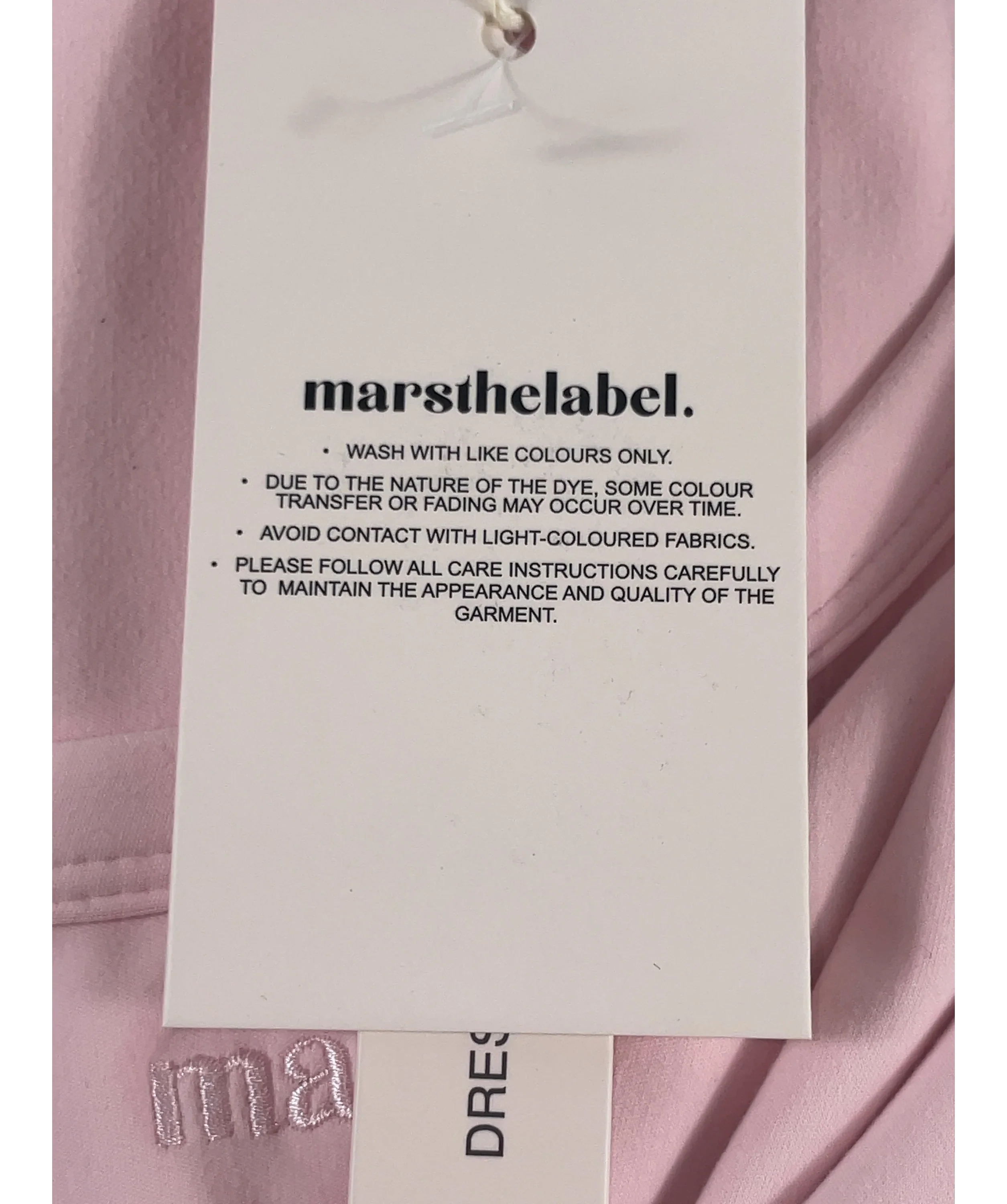 Mars the Label Pink The Sculpt Vest Top Baby Pink, size UK 16 — label