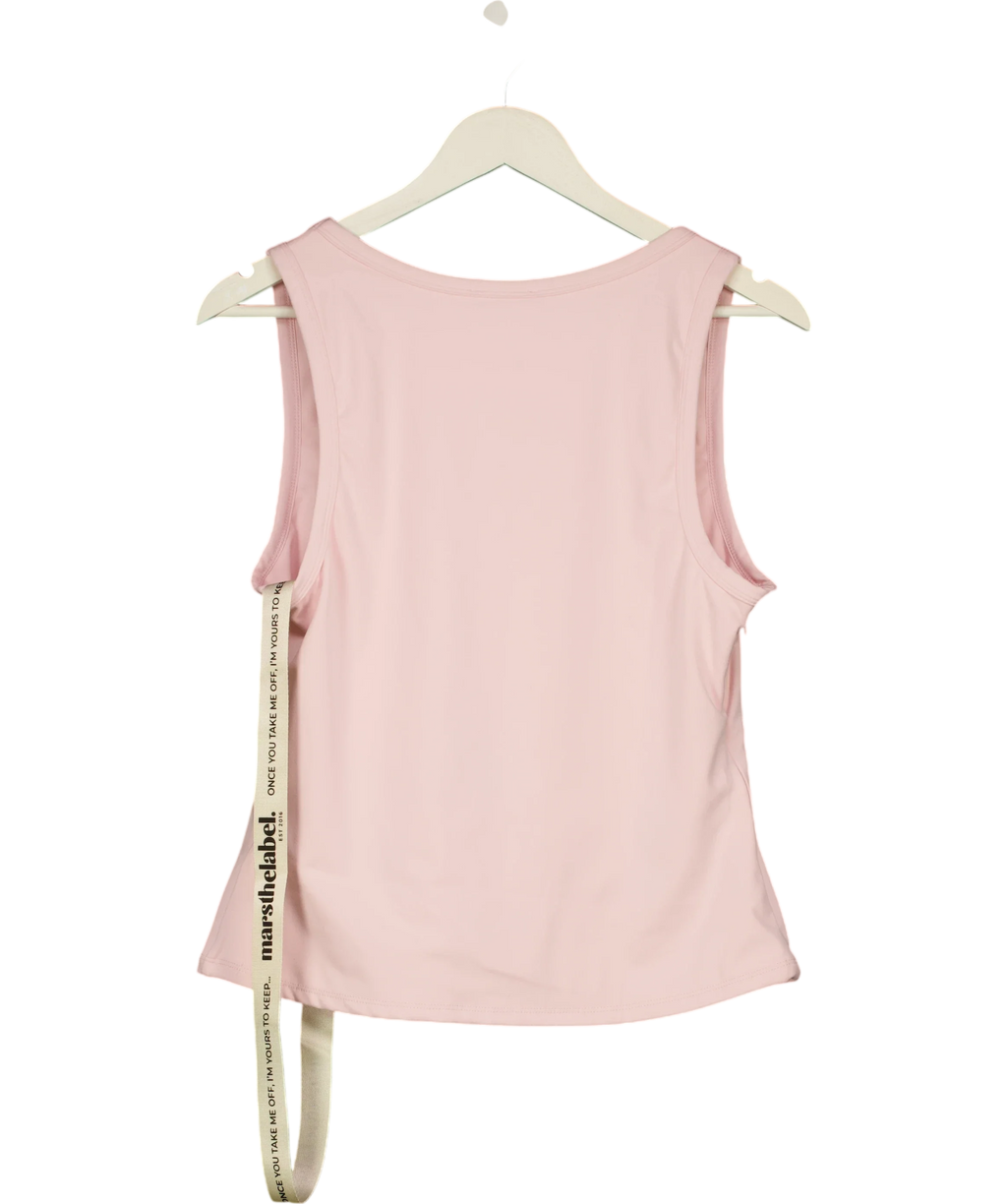 Mars the Label Pink The Sculpt Vest Top Baby Pink, size UK 16 — back