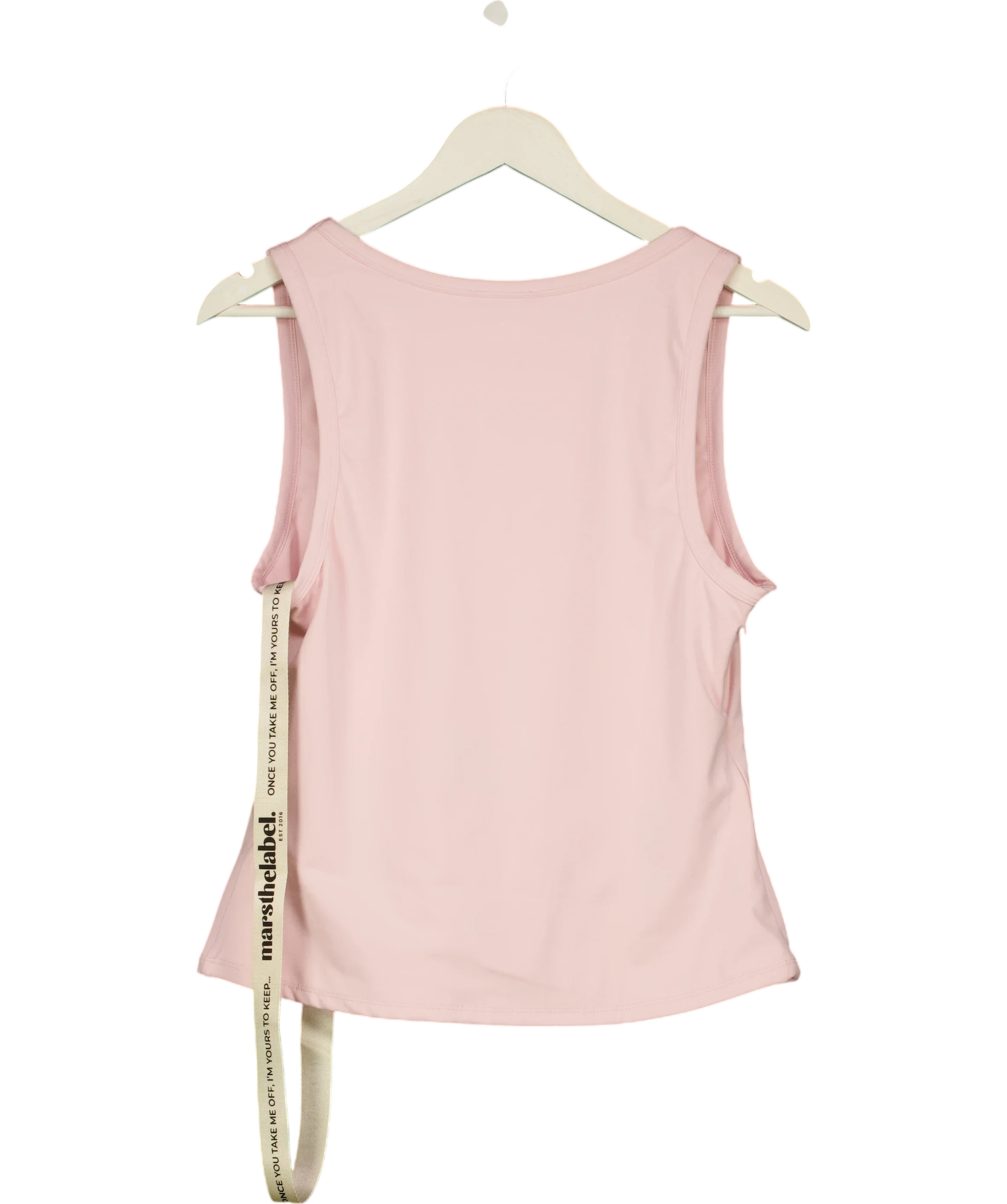 Mars the Label Pink The Sculpt Vest Top Baby Pink, size UK 16 — back
