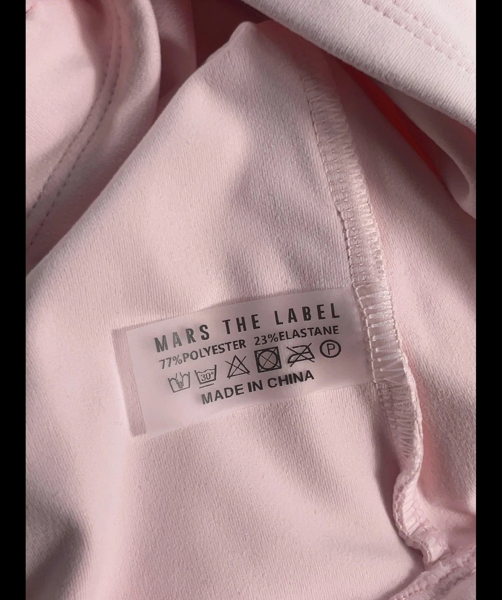 Mars the Label Pink The Sculpt Vest Top Baby Pink, size UK 18 — label
