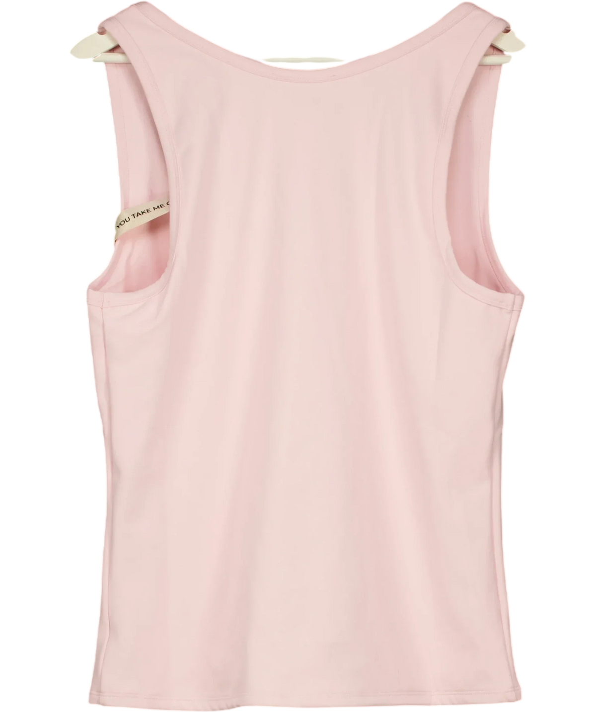 Mars the Label Pink The Sculpt Vest Top Baby Pink, size UK 18 — back