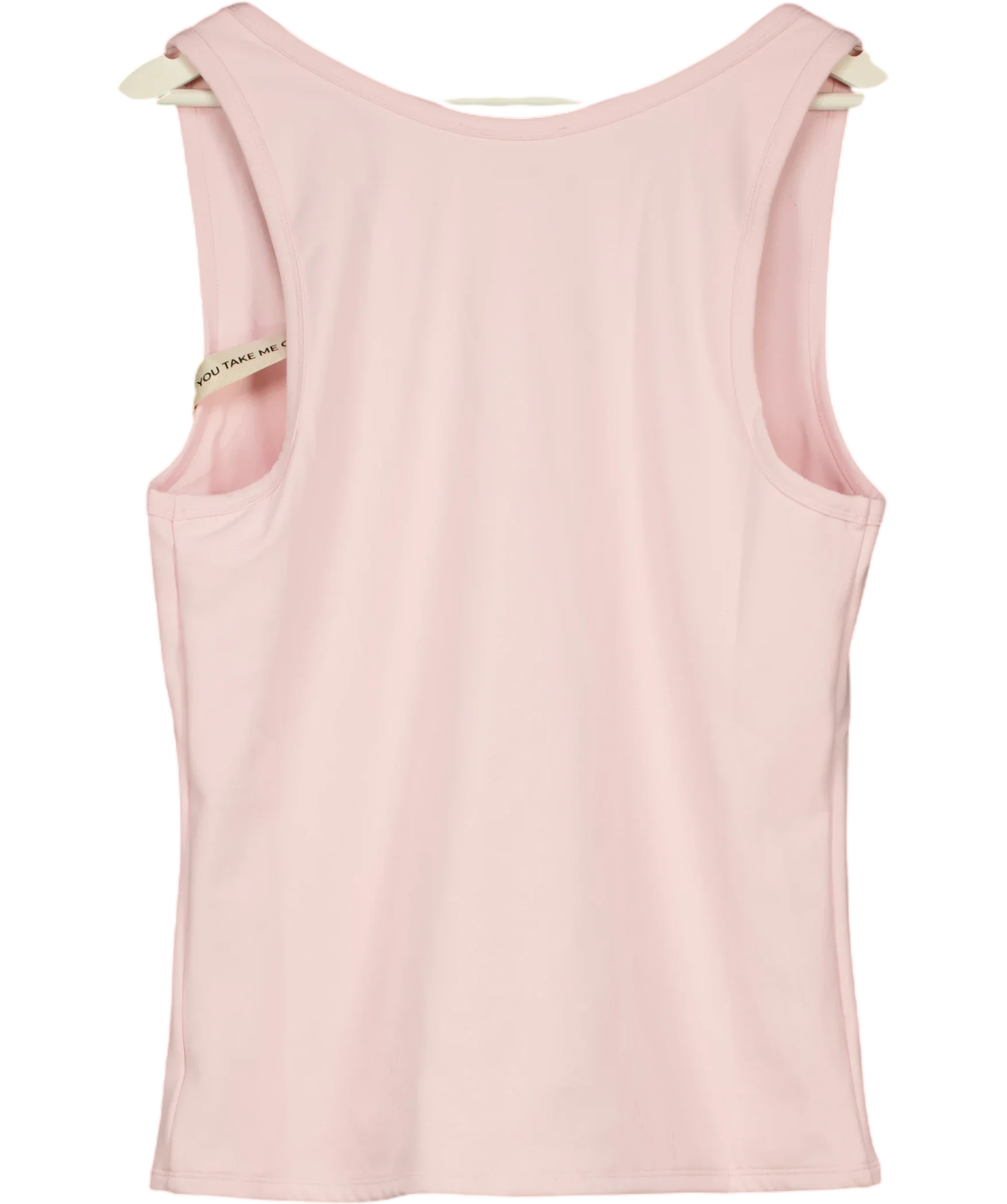 Mars the Label Pink The Sculpt Vest Top Baby Pink, size UK 18 — back
