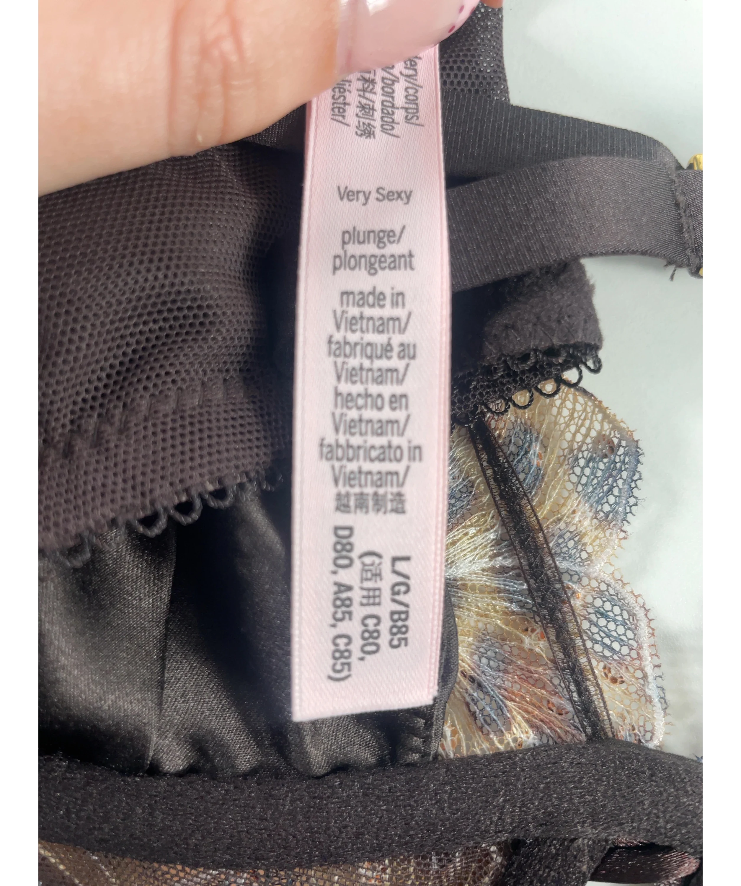 VICTORIA'S SECRET Orange Very Sexy Leopard Brown Sequin Embroidery Corset, size UK L — label