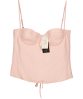 Mars the Label Pink l The Everly Lace Up Corset Top Baby Pink, size UK 20 — front