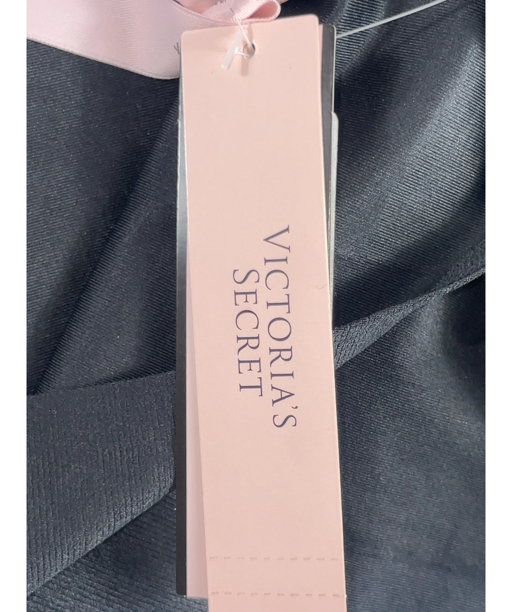 Victoria's Secret Black Black Smoothing Shimmer Corset Top, size UK L — detail