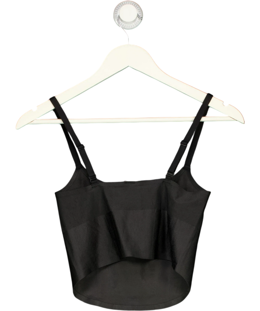 Victoria's Secret Black Black Smoothing Shimmer Corset Top, size UK L — back