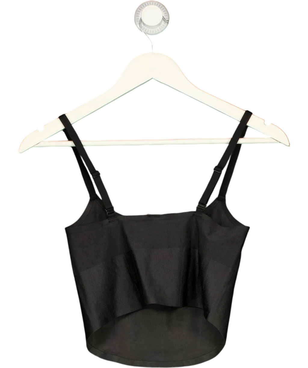 Victoria's Secret Black Black Smoothing Shimmer Corset Top, size UK L — back