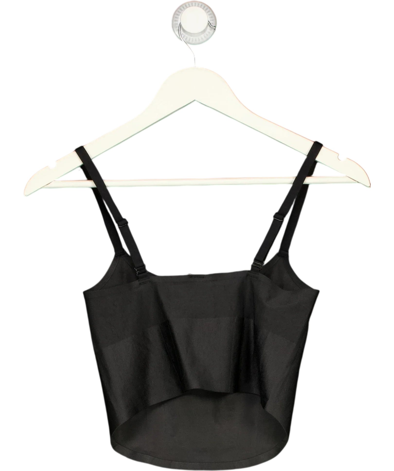 Victoria's Secret Black Black Smoothing Shimmer Corset Top, size UK L — back