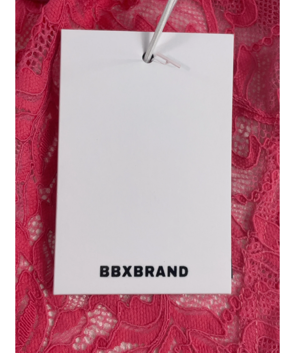 BBX BRAND Pink Pink Lace Bead Trim Bandeau Top — detail