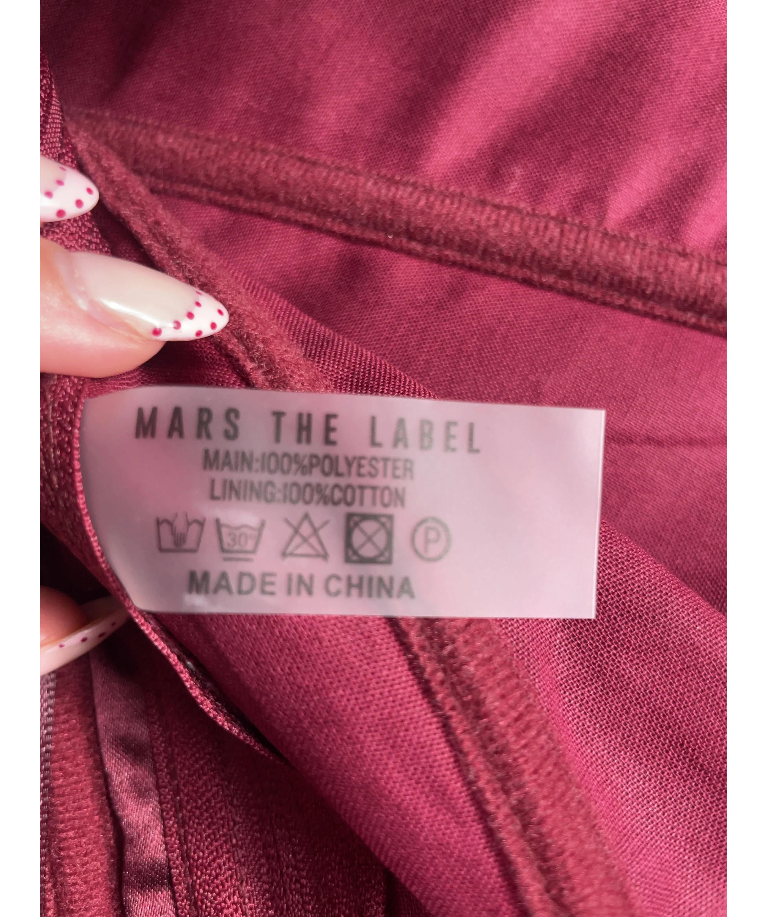 Mars the Label Red The Sasha Satin Corset Top Wine RED, size UK 16 — label