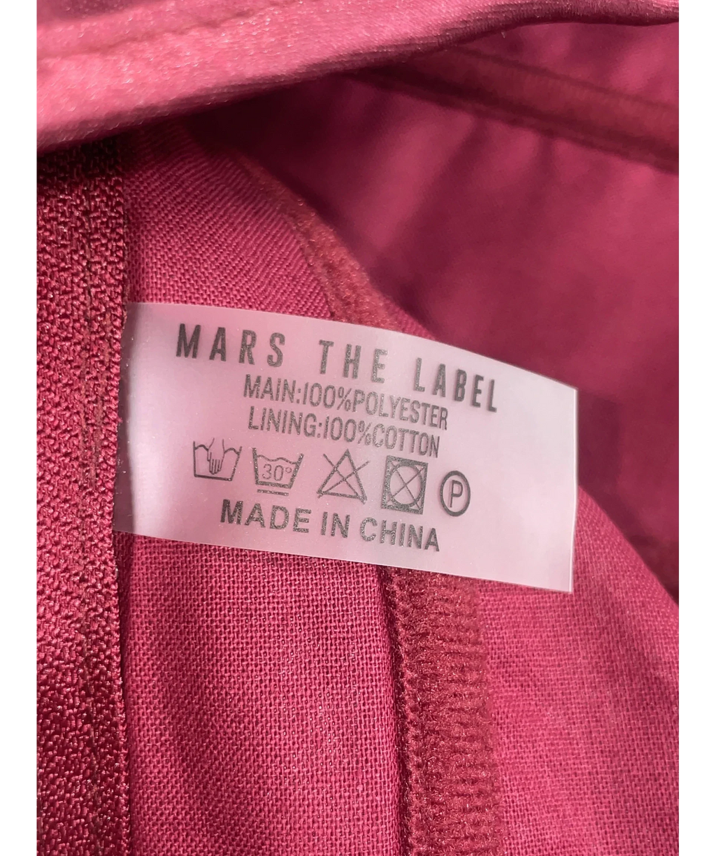 Mars the Label Purple The Sasha Satin Corset Top Wine  RED, size UK 18 — fabric detail