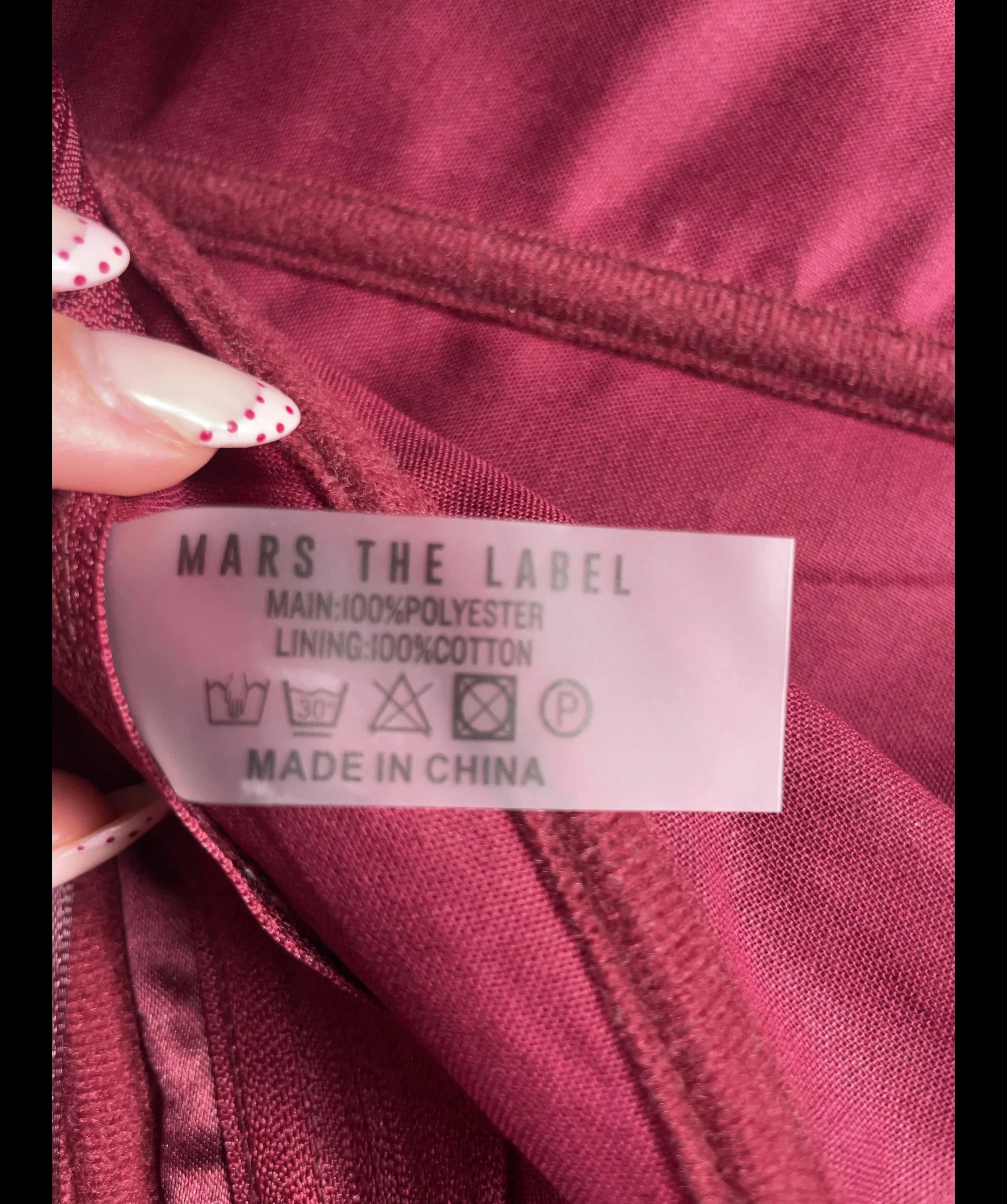 Mars the Label Purple The Sasha Satin Corset Top Wine  RED, size UK 18 — label