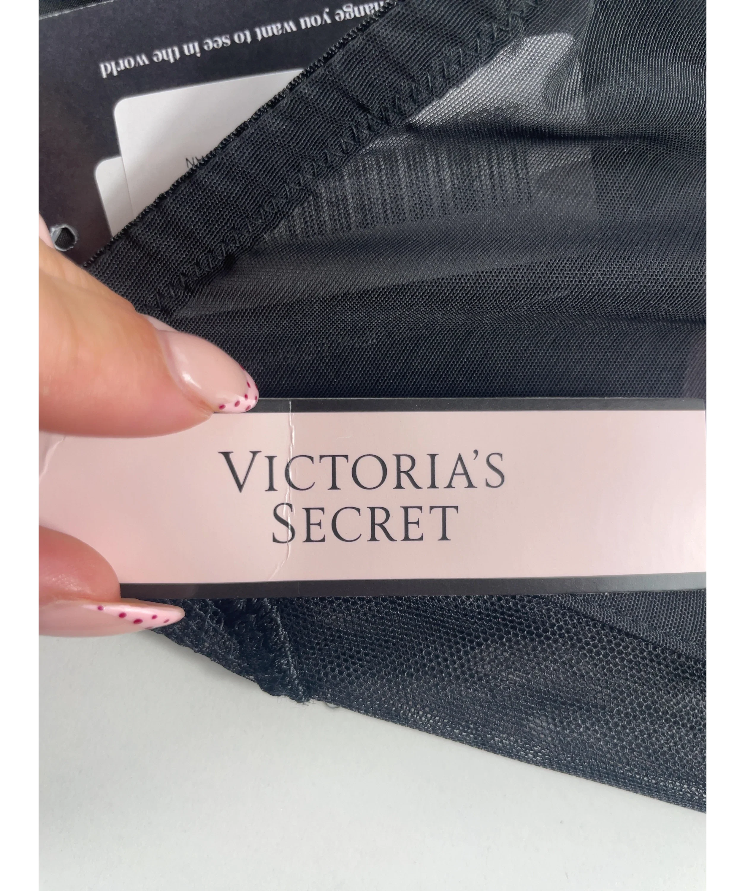 Victoria's Secret Black Secret Desire Lines Embroidery Corset Top Black, size UK L — detail