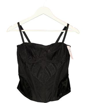 Victoria's Secret Secret Desire Lines Embroidery Corset Top Black UK L